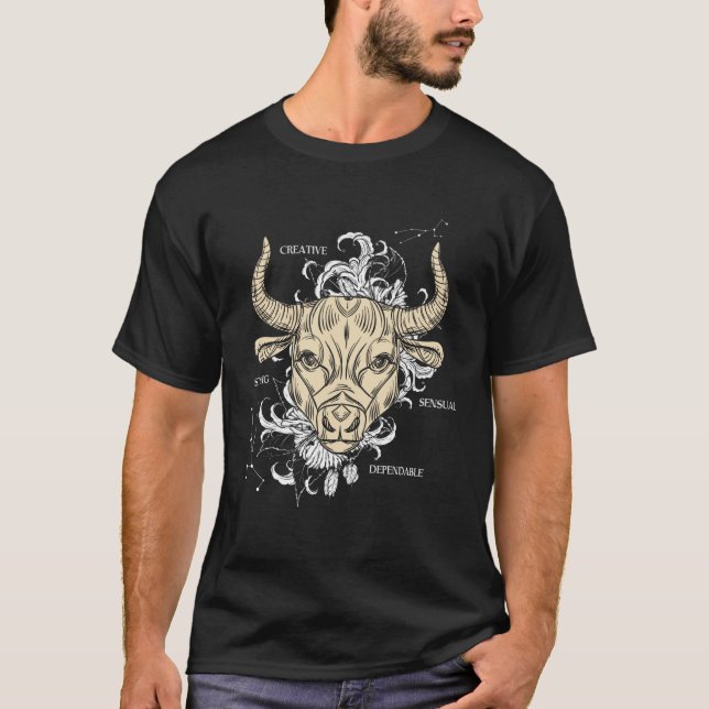 Camiseta Backprint Zodiac Sign Taurus (Frente)