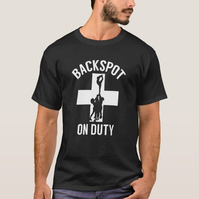 Camiseta Backspot On Duty Cheerleading Coach and Cheerleade (Frente)