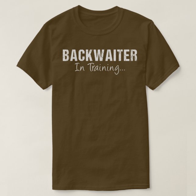 Camiseta BACKWAITER Na Formação Sobre O Emprego Fundido No  (Frente do Design)
