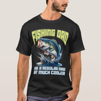 Camiseta Baco engraçado pescando no pai aniversário