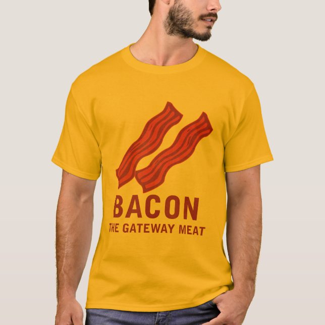Camiseta Bacon, a carne da entrada (Frente)