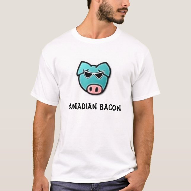 Camiseta Bacon canadense, bacon canadense (Frente)