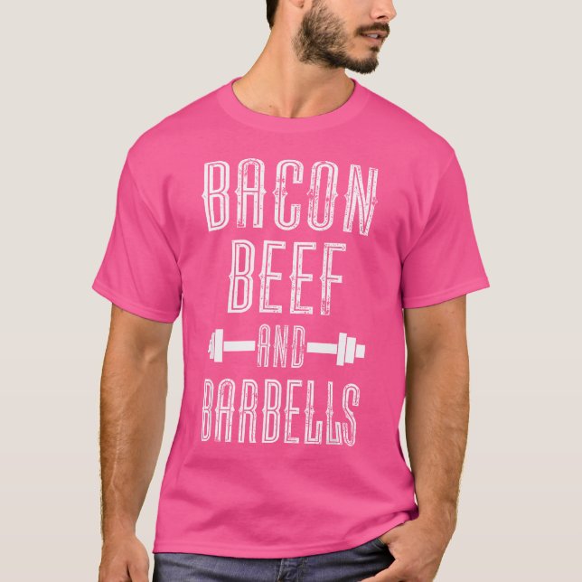 Camiseta Bacon Carne De Bovino E Barbelhas Elabora Construç (Frente)