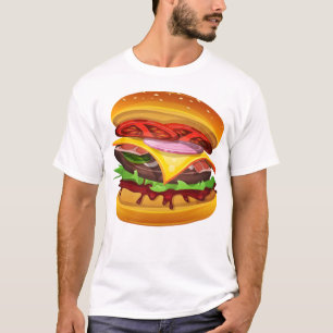Camiseta Bacon Cheeseburger com obras
