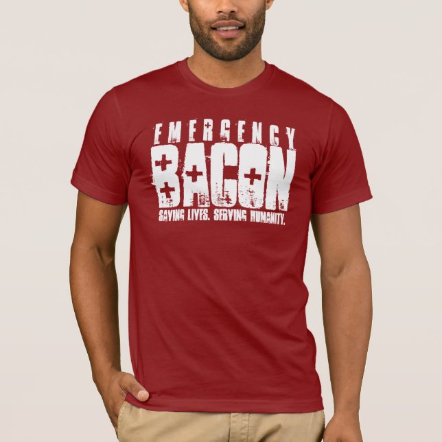 Camiseta Bacon da emergência (Frente)