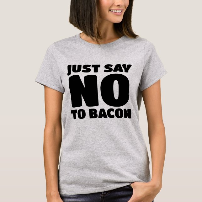 CAMISETA BACON - DIGA SEM T-SHIRTS (Frente)
