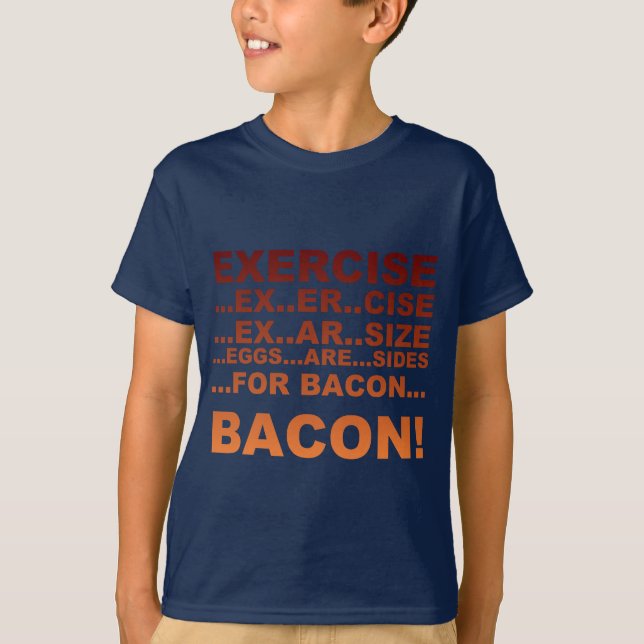 Camiseta Bacon do exercício (Frente)
