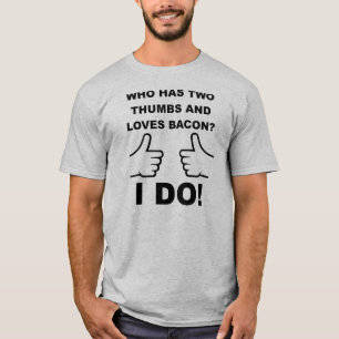 Camiseta Bacon Dois Polegares Para Cima
