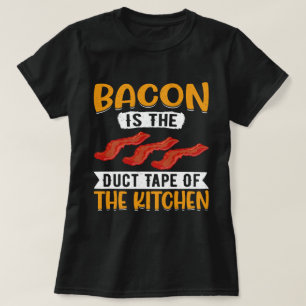 Camiseta Bacon é a fita adesiva da carne de porco da cozinh