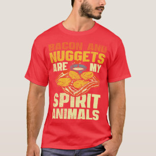 Camiseta Bacon E Nuggets São Os Meus Animais Espirituosos