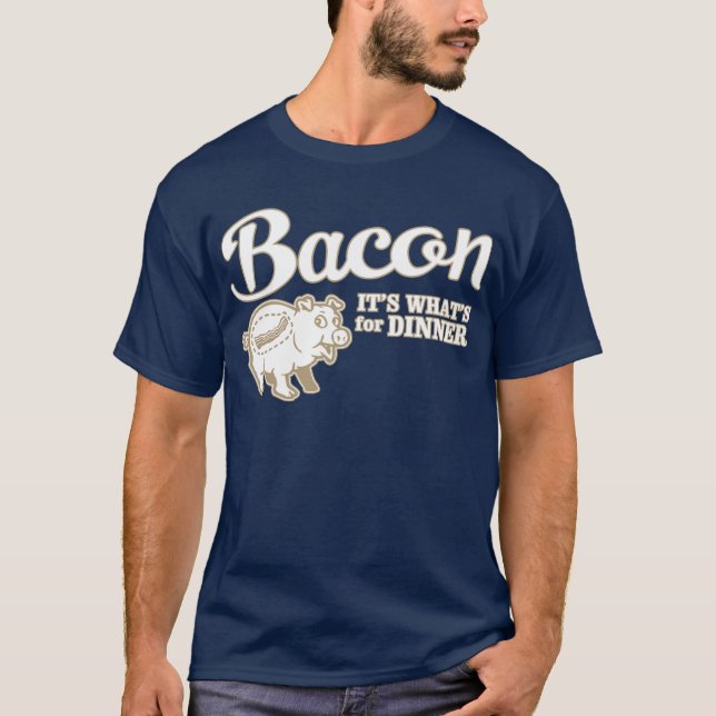 Camiseta bacon - é o que é para o comensal (Frente)