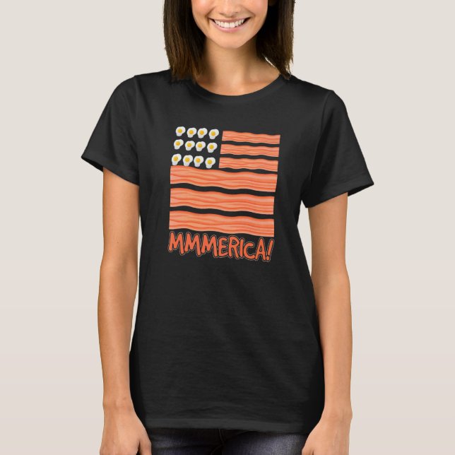 Camiseta Bacon E Ovos Pescadores Americanos (Frente)