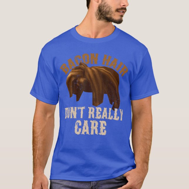 Camiseta Bacon Hair Dont Really Care for Boy Video Gamers g (Frente)