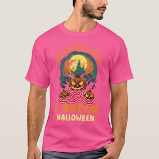 Camiseta Bacon Halloween - Truque Assustador Ou Tratar Brea