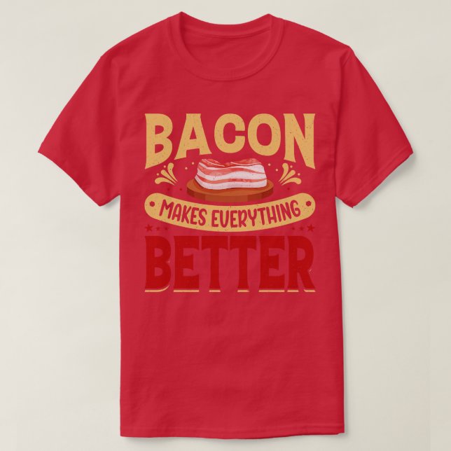Camiseta Bacon melhora tudo (Frente do Design)