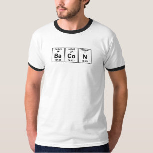 Camiseta Bacon Mesa Periódica Engraçado