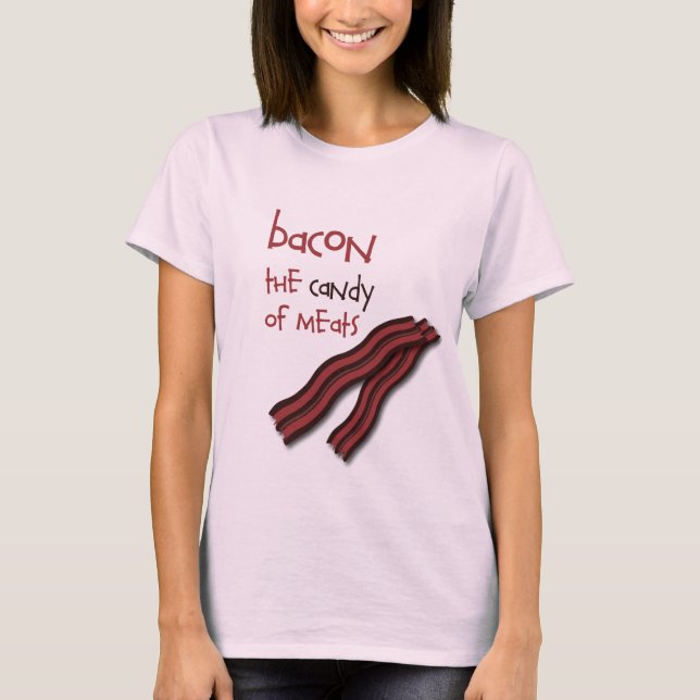 Camiseta Bacon… Os doces das carnes (Frente)