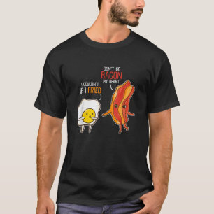 Camiseta Bacon Ovo Café da Manhã Não volte atrás no meu cor