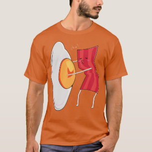 Camiseta Bacon Ovos Engraçados Ovo Cento Café da Manhã