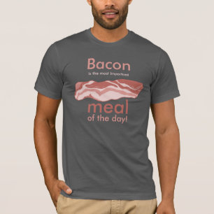 Camiseta Bacon para o pequeno almoço