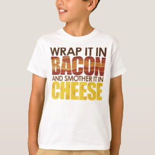 Camiseta Bacon & queijo, POR FAVOR!