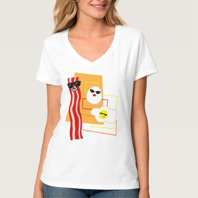 Camiseta Bacon Retro e Ovos (Frente)