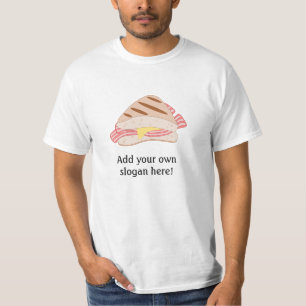 Camiseta Bacon Sandwich: Slogan Personalizável