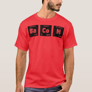 Camiseta Bacon Science Chemistry Engraçada Mesa Periódica D