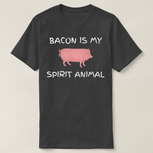 Camiseta Bacon Spirit Animal Bacon Pork Food Pig Lover Food (Frente do Design)