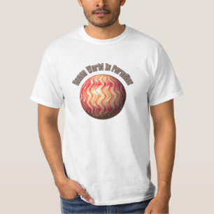Camiseta Bacon World é Paraíso - Engraçado