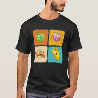 Camiseta Bactérias de Ciência da Pop de Arte do Laboratório