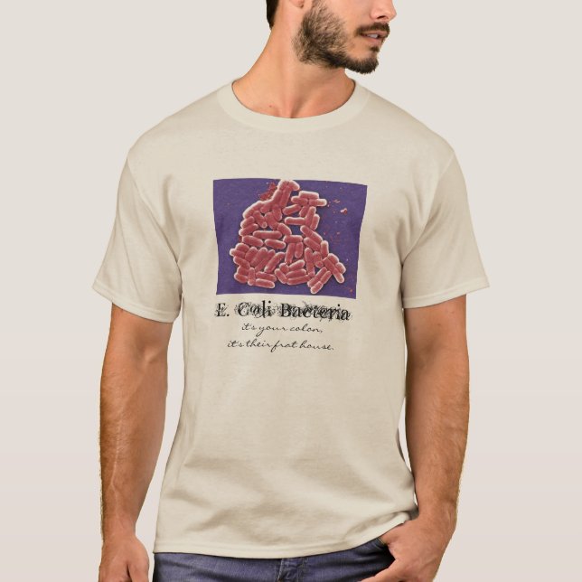 Camiseta Bactérias de Escherichia Coli (Frente)