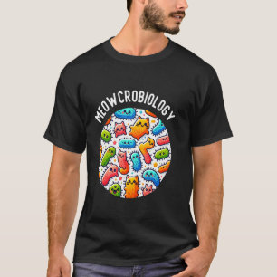 Camiseta Bactérias de Gato Engraçadas Meowcrobiologia Micro