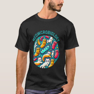 Camiseta Bactérias de Gato Engraçadas Meowcrobiologia Micro