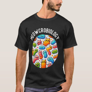 Camiseta Bactérias de Gato Engraçadas Meowcrobiologia Micro