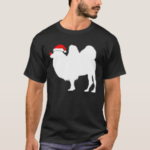Camiseta Bactrian Camel Santa Hat Natal