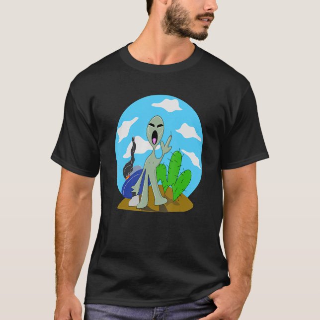 Camiseta Bad Day Alien  You Are Not Alone (Frente)