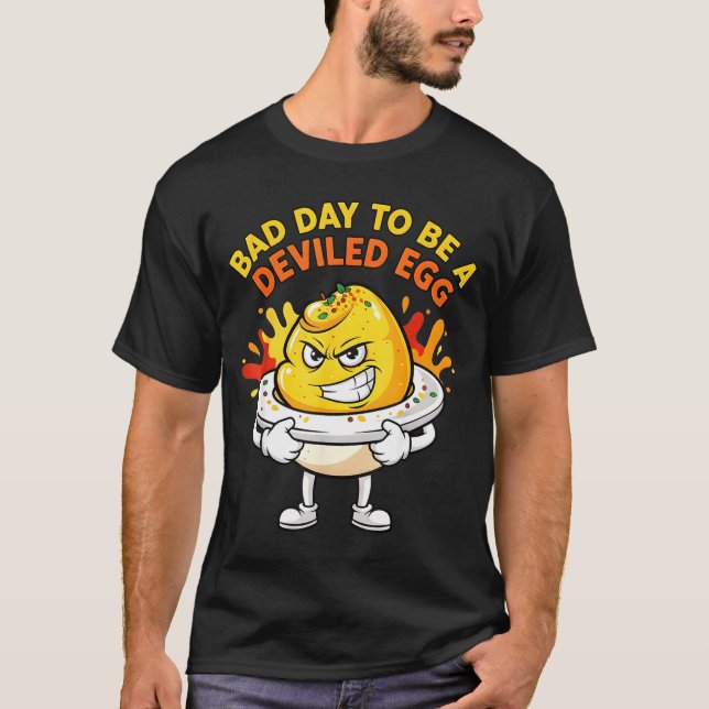 Camiseta Bad Day To Be A Deviled Egg Funny Thanksgiving Din (Frente)