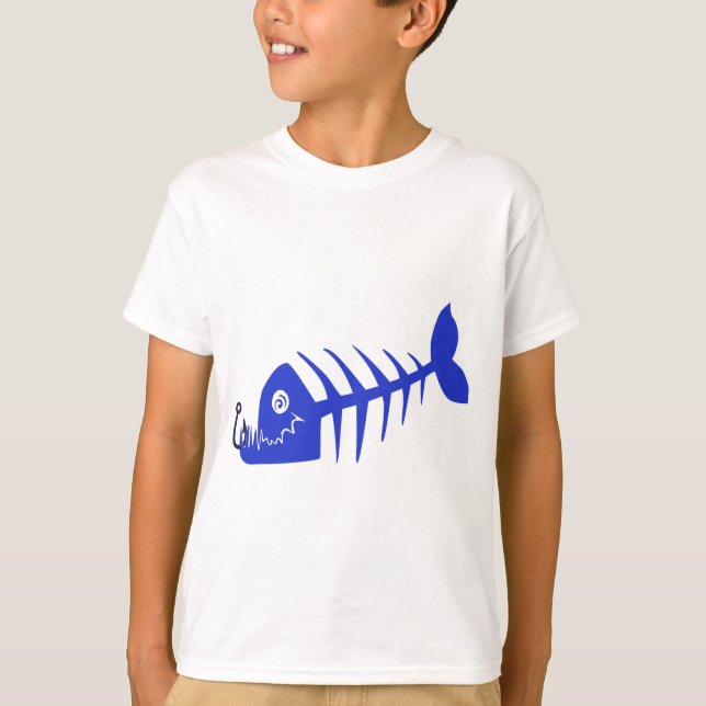 Camiseta Bad Fish Skull Blue (Frente)