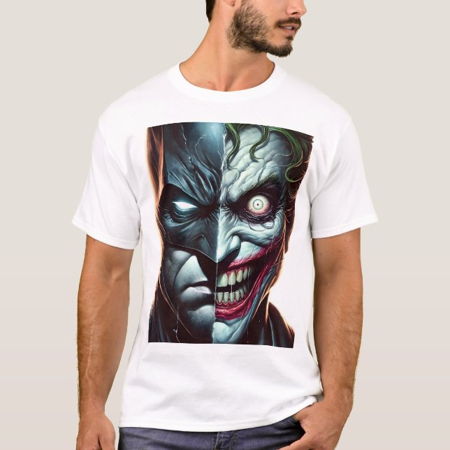 Camiseta Bad Joke Split Face Duality Art (Frente)