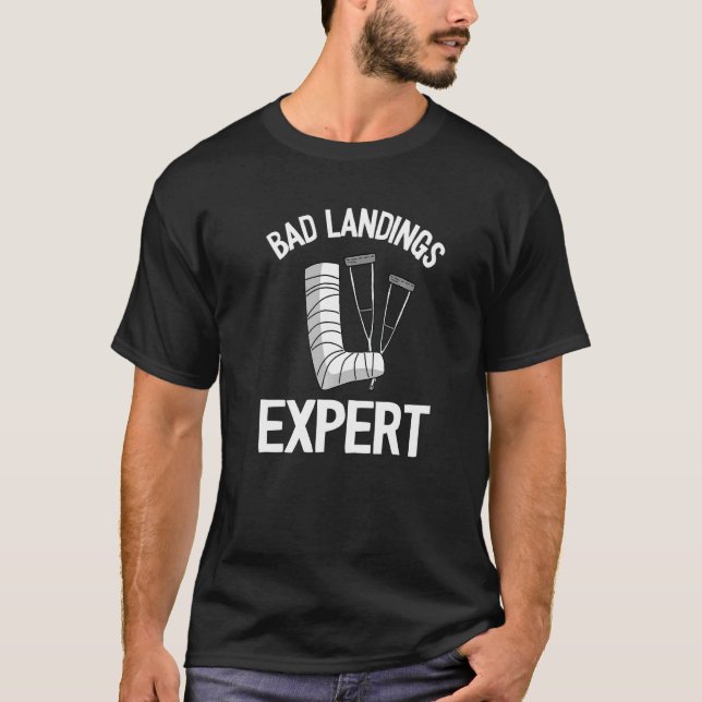 Camiseta Bad Landings Expert Kids Get Well Injury Broken Le (Frente)