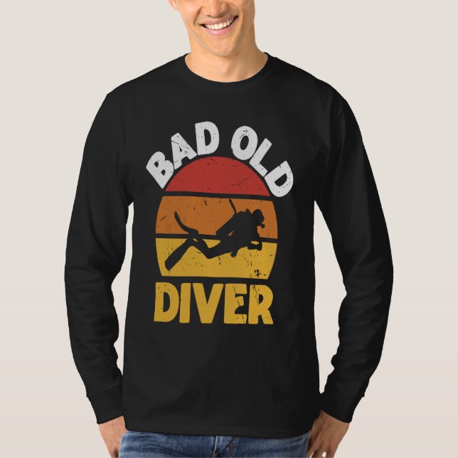 Camiseta Bad Old Diver I Scuba Diver (Frente)