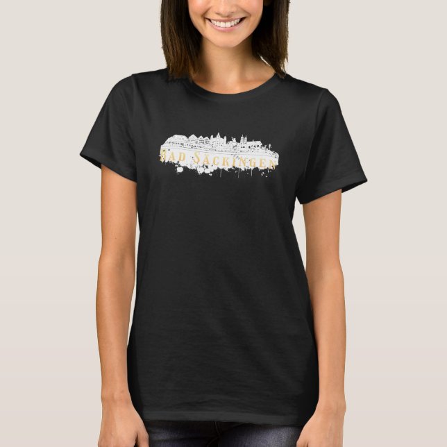 Camiseta Bad Säckingen Alemanha Cidade da Alemanha Skyline  (Frente)
