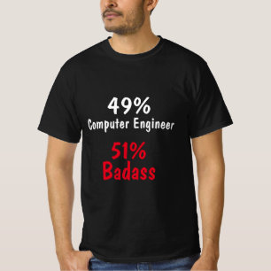 Camiseta Badass do Engenheiro do computador