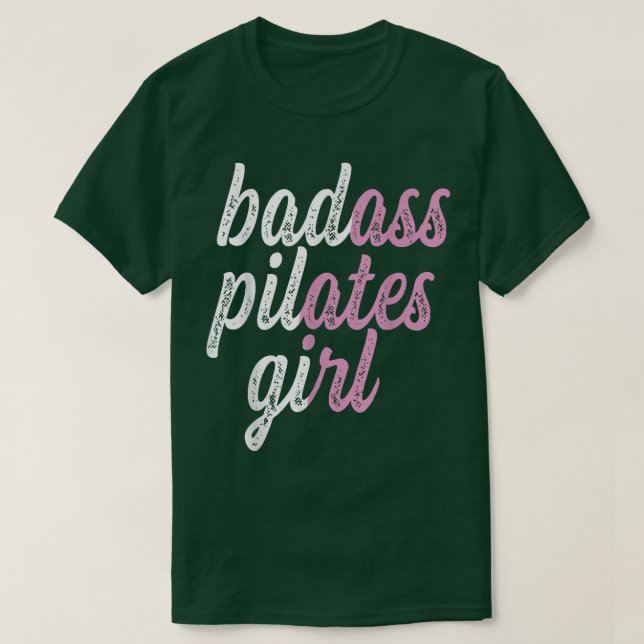 Camiseta Badass Pilates Girl Gym Bunny  (Frente do Design)