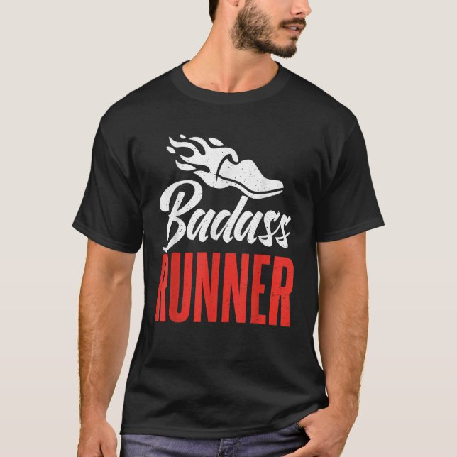 Camiseta Badass Runner Marathon Runner T Shirt (Frente)
