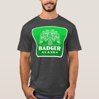 Camiseta Badger Alaska Retro Bird Crachá Verde