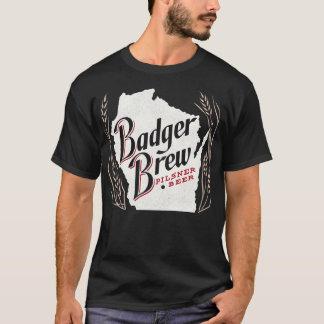 Camiseta Badger Brew Retro Defunct Wisconsin Breweriana