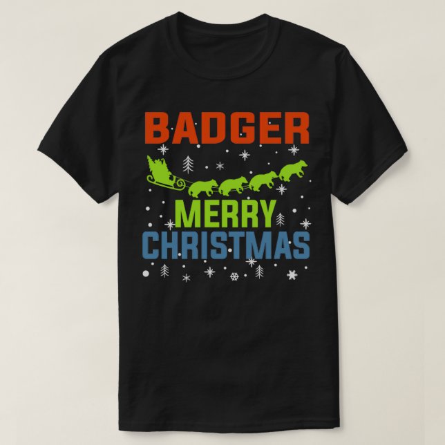 Camiseta Badger Felry Christmas Gifts Ugly Sweater (Frente do Design)