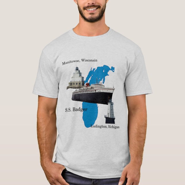 Camiseta Badger Lake Michigan Shirt (Frente)